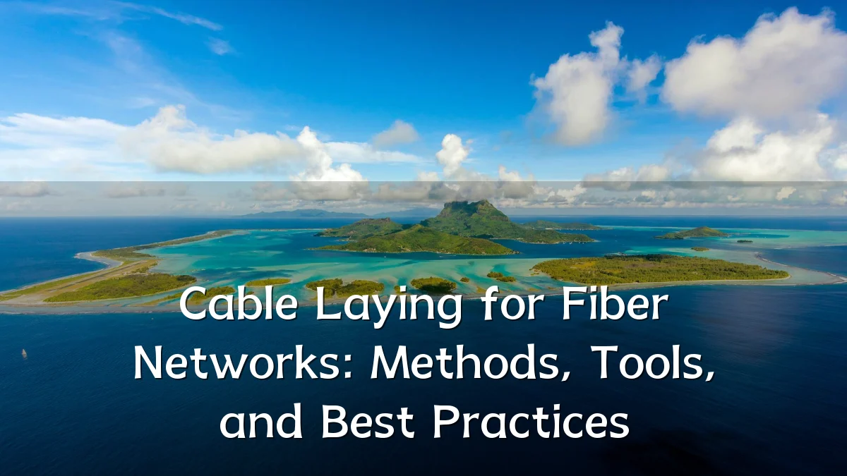 Cable Laying for Fiber Networks: Methods, Tools, and Best Practices
