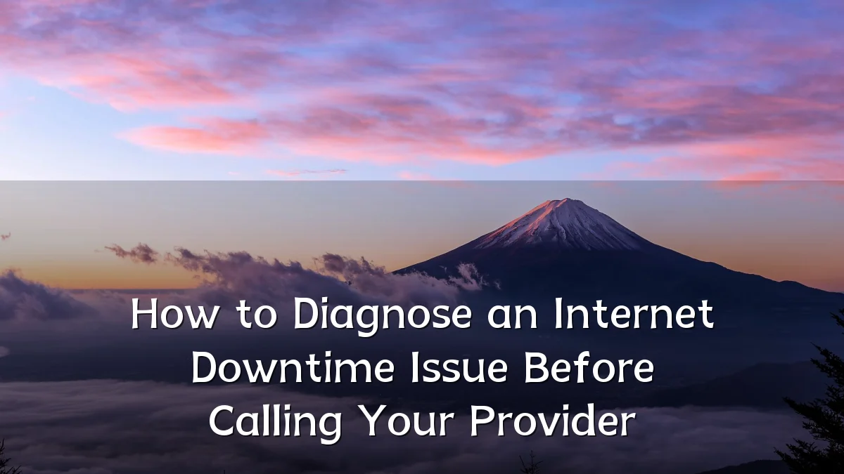 How to Diagnose an Internet Downtime Issue Before Calling Your Provider