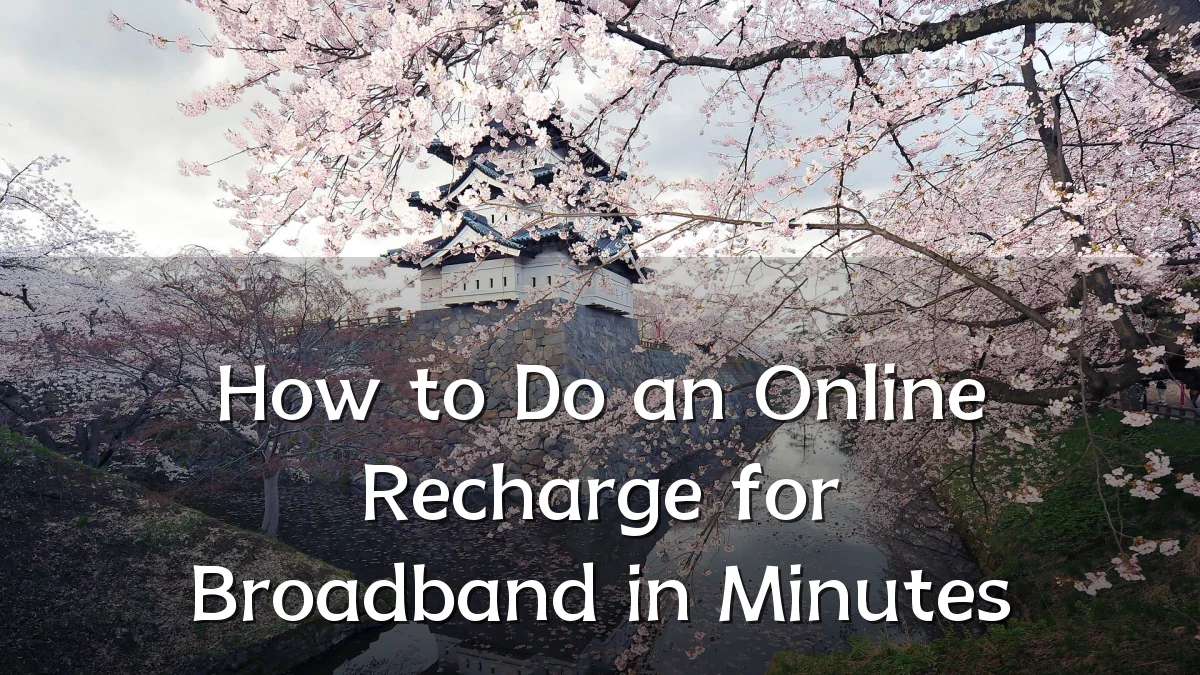How to Do an Online Recharge for Broadband in Minutes