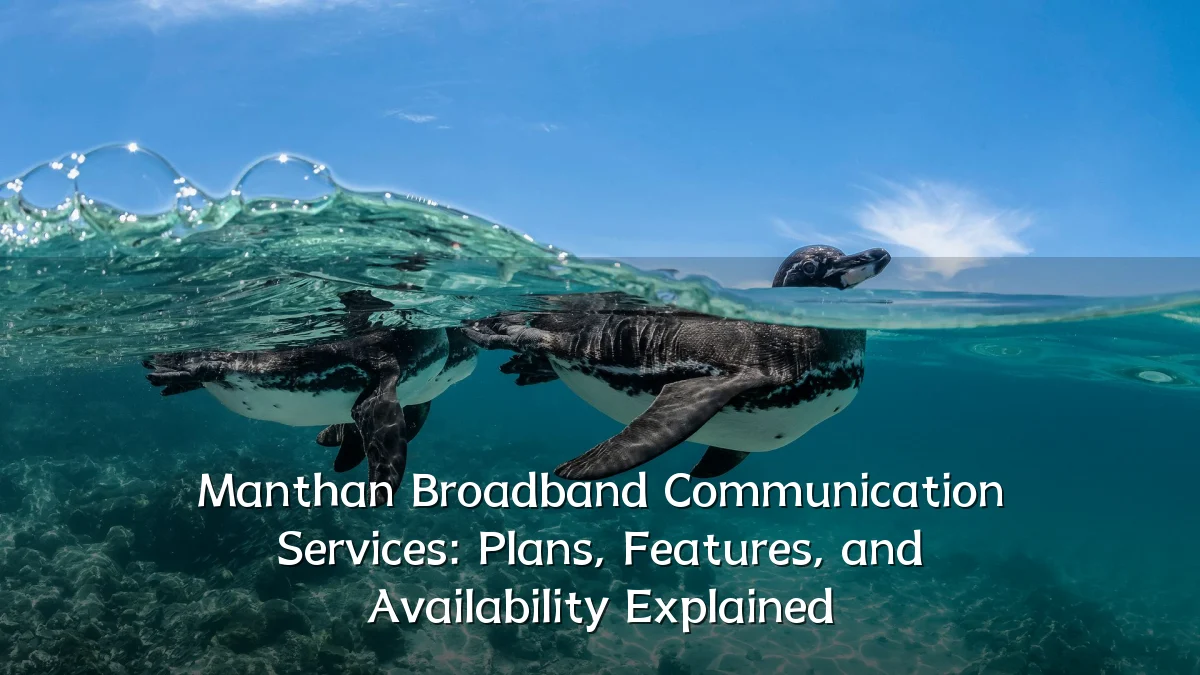 Manthan Broadband Communication Services: Plans, Features, and Availability Explained