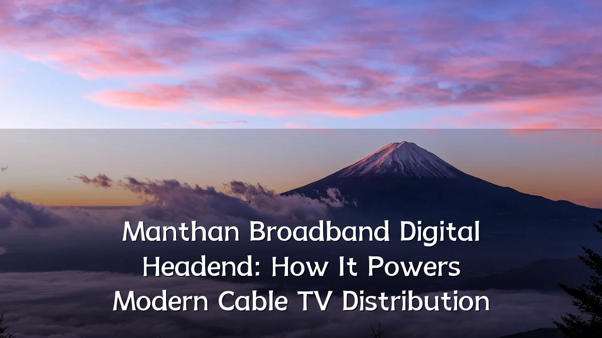 Manthan Broadband Digital Headend: How It Powers Modern Cable TV Distribution