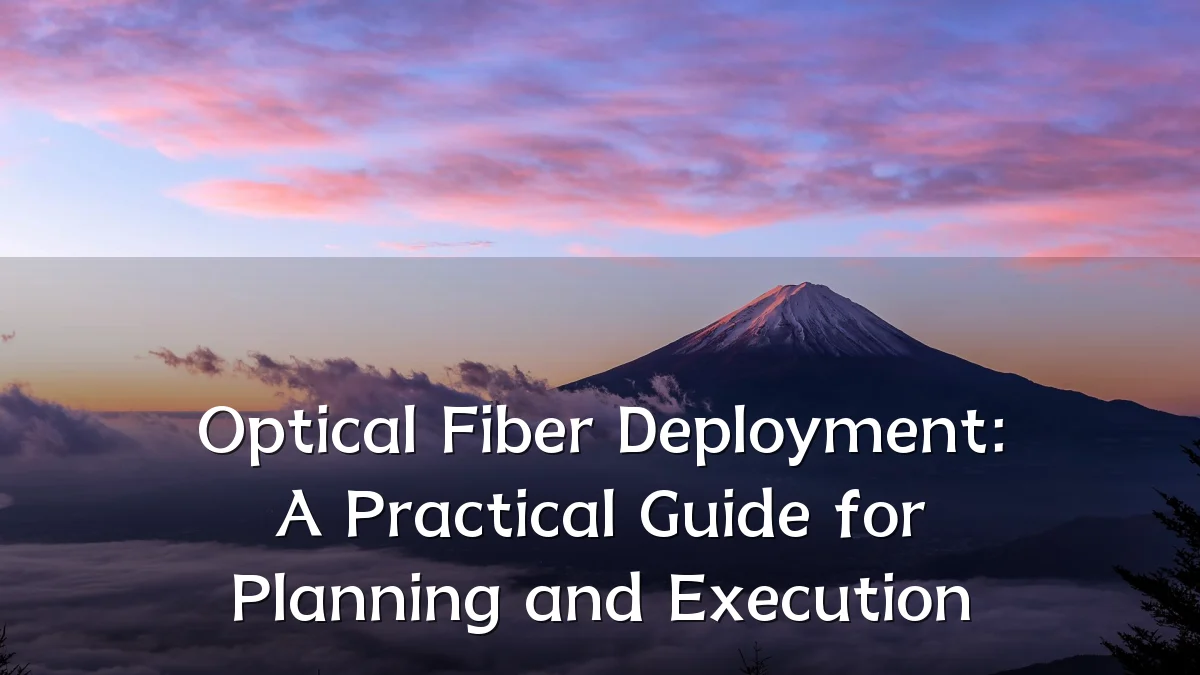 Optical Fiber Deployment: A Practical Guide for Planning and Execution