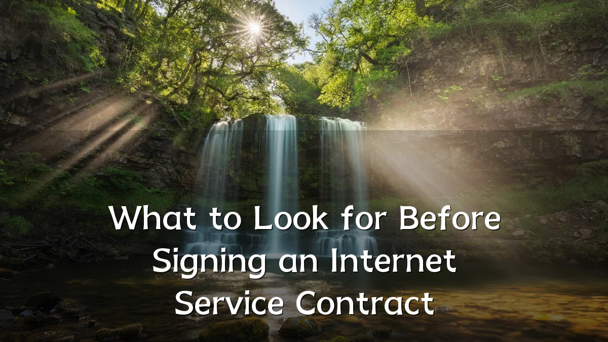 What to Look for Before Signing an Internet Service Contract